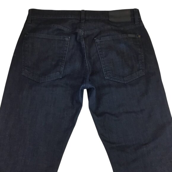 7For All Mankind Straight Jeans Luxe Performance Dark Blue NWOT - Picture 8 of 14